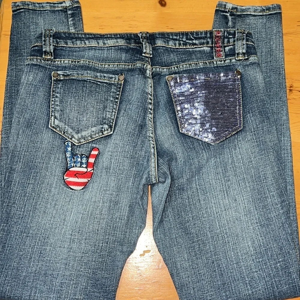 Rocawear Skinny Embellished Pockets Jeans 9 - Picture 8 of 9